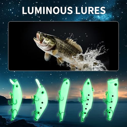 TSKS Fishing Artificial Lures Kit Mixed Including Front Diving Fin Minnow Surface Popper Crank Baits Pencil VIB with Hook and Soft Lures Accessories for Saltwater Freshwater Trout Bass Tackle Gift Set - color: 150pcs