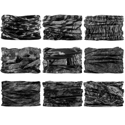 Neck Gaiter for Men Women Headwear Bandana Head Wrap Face Scarf Mask Cover Warmer Balaclava-Seamless & Versatile - color: B-black-camo