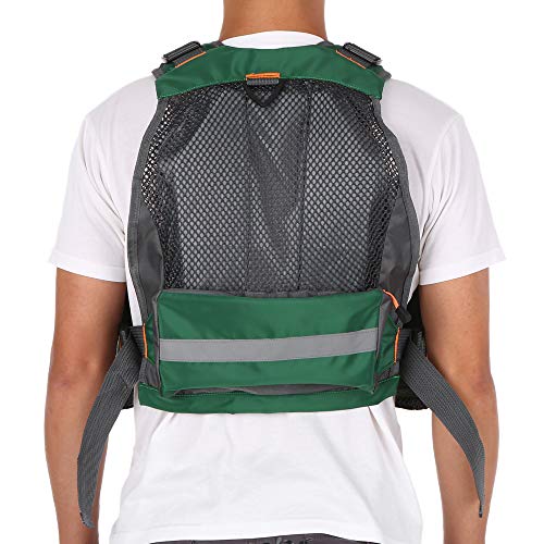 Lixada Fly Fishing Vest Fishing Jacket Breathable Polyester Mesh Design Fishing Vest - color: Dark Green
