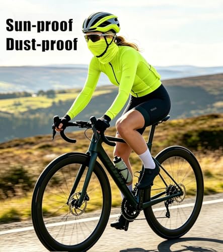 Fishing Neck Gaiter, Sun Protection Face Mask, Cooling Neck Shield Scarf Cycling Balaclava Bandana for Men and Women - color: Neon Yellow