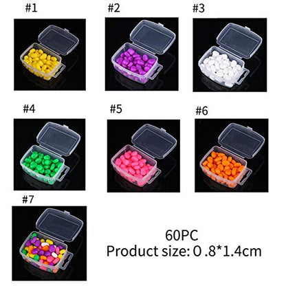 Demeras 60pcs Fake Soft Corn Lures Plastic Artificial Up Baits Fishing Lures Simulation Carp Fishing Lures for Carp Trout Bream(Yellow)