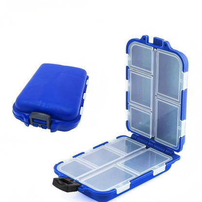 Tackle Accessories Case Mini Reversible Storage Case Multi-Function Tool Box Lure Portable Removable Plaid Blue