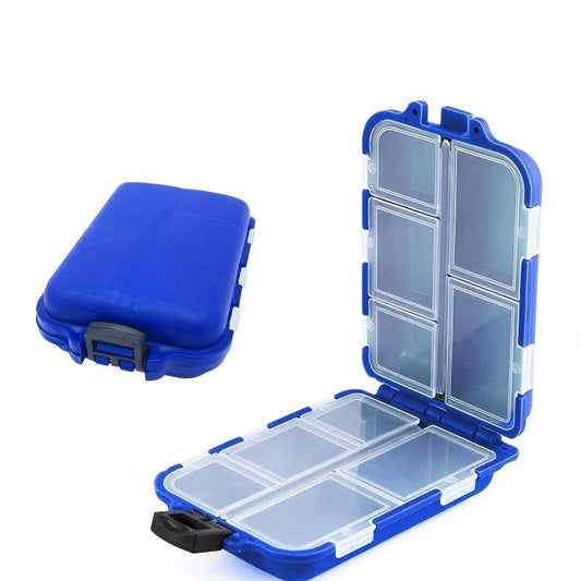 Tackle Accessories Case Mini Reversible Storage Case Multi-Function Tool Box Lure Portable Removable Plaid Blue