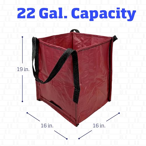 DURASACK Heavy Duty Storage Tote Bag 22-Gallon, Red | Rugged Woven Polypropylene Moving Bag, Reusable Self-Standing Design, Holds up to 500 Pounds - color: Red, size: Single