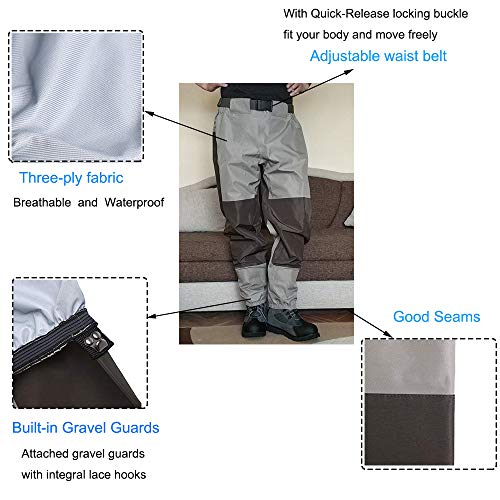 Kylebooker Breathable Stockingfoot Waist High Pant Waders KB003 - size: Large