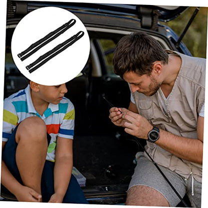 2Pcs Vehicle Mounted Fishing Rod Holder Strap Portable Car Fishing Pole Carrier Durable Fixing Band for Easy Installation and Storage of Up to Rods