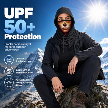 Skull Balaclava Hat for Women Men Sun UV Protection Summer Cooling Full Face Mask Cycling Hiking Fishing Outdoor Sports - color: Skull 11