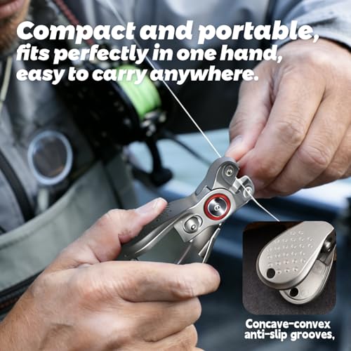 Portable Fishing Line Cutter Mini Stainless Steel Braid Line Remover Scissors Clipper Nippers Quick Fly Fishing Knot Tying Tool Accessories with Retractors Small Mono and Fluoro Lines Cutters