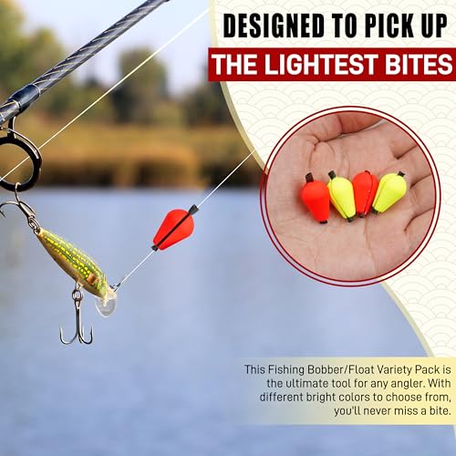 Trout Floats 20/50pcs Slotted Fishing Bobbers Foam Teardrop Strike Indicators Fly Fishing Floats for Trout Catfish Freshwater Saltwater - style: 20pcs