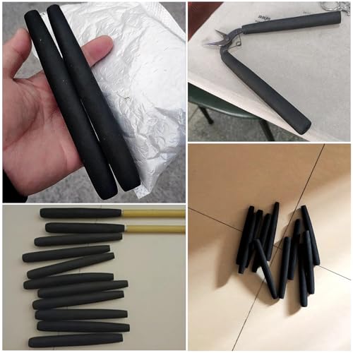 4 Pack Foam Grip Tubing 6 Inch Long Foam Handle Grips Aid Non Slip Sleeve Tubes Cover for Disabled and Elderly Fishing Rod Carbon Fiber Stick Utensils Scissor Tools Pens Arthritic Handicapped