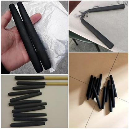 4 Pack Foam Grip Tubing 6 Inch Long Foam Handle Grips Aid Non Slip Sleeve Tubes Cover for Disabled and Elderly Fishing Rod Carbon Fiber Stick Utensils Scissor Tools Pens Arthritic Handicapped