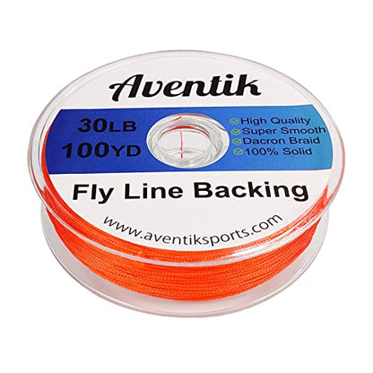 Aventik Dacron Braided Fly Line Backing 100Y/200Y 20LB/30LB - color: Orange, size: 20LB,100YARD