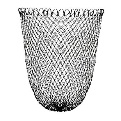 Fishing Net Replacement Foldable Trout Net Replacement Nylon Fishing Landing Mesh for Freshwater Saltwater Robust 24 Strands - color: Black, size: 15.8in dia-21.7in depth(49.5in Cir)-1P