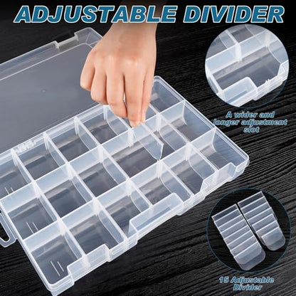 Hikary Fishing Tackle Boxes,3600 Tackle Tray Clear Plastic Fishing Box with Removable Dividers Fishing Storage Organizer Boxes for Lures (2 Packs) - color: 2 Packs