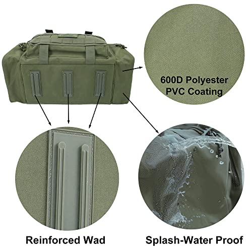 APRILBAY Duffel Bag – Heavy Duty Tactical Gym Bag for Men, Splashwater-Proof Weekender Travel Bag for Basketball, Football, Soccer, Hiking, and Hunting (Dark Green) - color: Dark Green