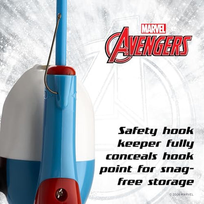 Shakespeare Youth Fishing Reel and Rod Combo - color: Marvel Captain America 7pc Kit