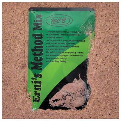 WCB Carp Baits Groundbait Chum Mix Feeder Mix Carp Bait - Erni's Method Mix - Ideal for Carp and Catfish Fishing - style: Flavor: Carp Candy