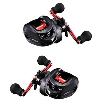 Rooblinos AC Baitcasting Fishing Reel Lightweight Aluminum Spool Fishing Reel 17.6Lbs Max Drag Magnetic Braking System 6.3:1 High-Speed Gear Ratio Saltwater Freshwater Baitcaster Reel