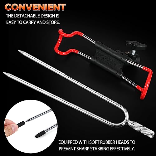 PLUSINNO Fishing Rod Holders - Upgraded 360 Degree Adjustable Fishing Pole Stand Equipment for Bank, Beach, Gift for Men - style: 2 Pack Fishing Rods Holder(long Handle)