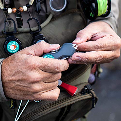 Boomerang Tool Company SNIP Fishing Line Cutters with Retractable Tether and Stainless Steel Blades that Cut Braid, Mono and Fluoro Lines Clean and Smooth! - style: Original Snip Black
