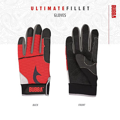 BUBBA Ultimate Fillet Gloves - Cut Resistant - Touch Screen Usability for Fishing, Angling, Boating & Outdoors - size: Medium