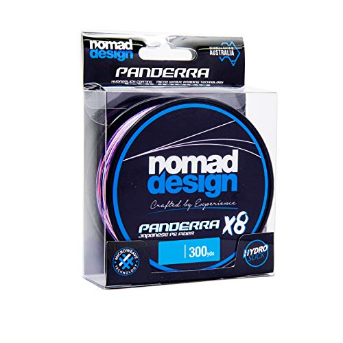 Nomad Design PANDERRA Cyan X8 Braid, Premium PE Fiber Fishing Line with Micro Weave Technology, Hydroslick Coating, and Increased Casting Distance. - style: 10 Pound, 300 Yards