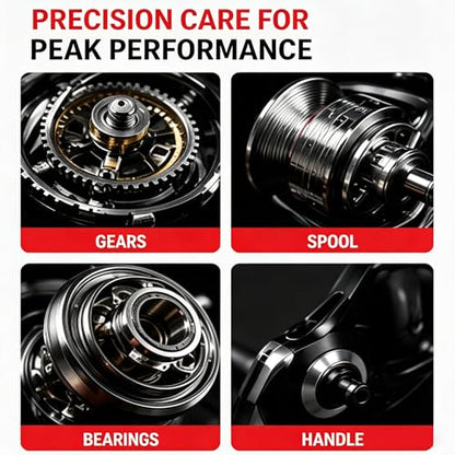Reel Maintenance Cleaner,Reel Maintenance Cleaner,Fishing Reel Grease and Oil,Fishing Reel Lubricant,Fishing Reel Lube,Compatible with All Reel-Winders - color: 1pcs