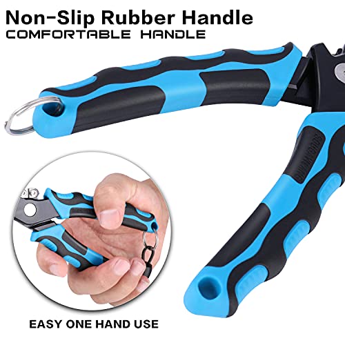 Sougayilang Fishing Pliers,Sheath and Lanyard Tungsten Carbide Cutters,420 Stainless Steel Fishing Tools,Saltwater Resistant Fishing Gear with Rubber Handle-7.5'' Straight Nose - Blue - color: 7.5'' Straight Nose-blue
