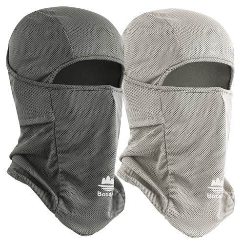 Balaclava Ski Mask, Sun UV Protection Breathable Full Head Face Mask for Men Women Skiing Cycling - color: Dark Grey+grey