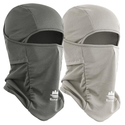 Balaclava Ski Mask, Sun UV Protection Breathable Full Head Face Mask for Men Women Skiing Cycling - color: Dark Grey+grey