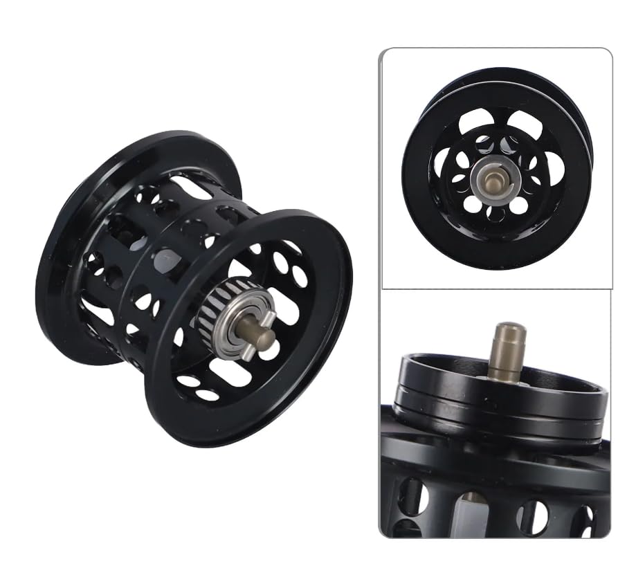 Pack of 1 Replace Parts New Fishing Reel Spool Aluminum Alloy Wheel Cup Shallow Spool for Alphas 21/22 SV TW Fishing Tackle Tool Equipment - color: Black 1pcs