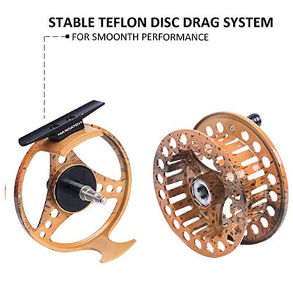 M MAXIMUMCATCH Maxcatch ECO Large Arbor Fly Fishing Reel (3/4wt 5/6wt 7/8wt) and Pre-Loaded Fly Reel with Line Combo - color: Brown Trout (Without Line), size: 3/4 weight