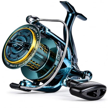 Saltwater Spinning Reel 14000, 44Lbs Max Drag Surf Fishing Reel with Screw-in Handle, Slow Oscillation System for Bass Catfish Inshore Offshore Saltwater Freshwater - color: CLX14000