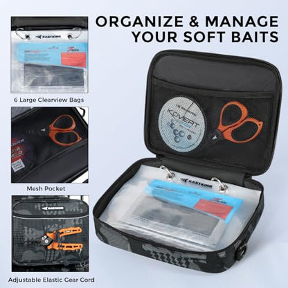 KastKing BaitSpace Fishing Tackle Backpack with Removable Bait Binder,2 Rod Holders Storage Fishing Gear and Equipment - color: F: Black Camo（Without tackle box）