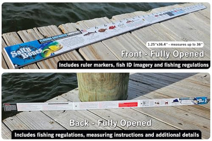 Salty Bones Florida Saltwater Lawstick - Double-Sided 36" Folding Fishing Ruler with Florida's Atlantic and Gulf Guidelines - Made in the USA - Updated for 2026
