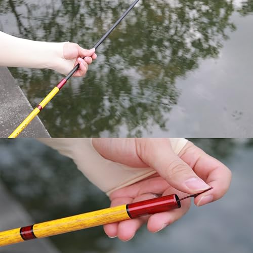 Carbon Fiber Tenkara Fishing Rod Kit Bank Poles for Catfishing All Waters - size: 14.7Ft
