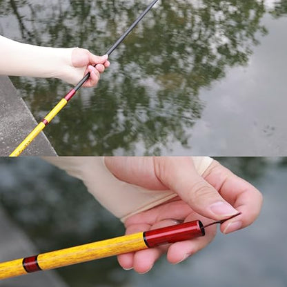 Carbon Fiber Tenkara Fishing Rod Kit Bank Poles for Catfishing All Waters - size: 14.7Ft