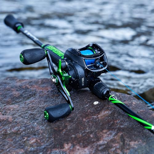 One Bass Fishing Rod, Lightweight Graphite Spinning & Casting Rod with Super Polymer Handle - color: Casting Rod, size: 6'0"