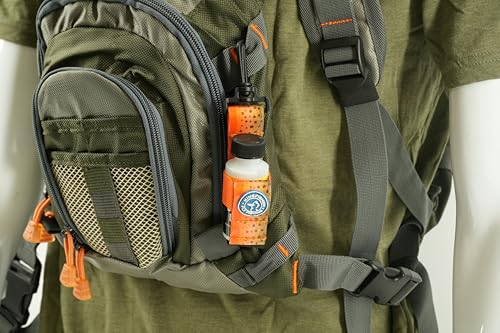 Loon Outdoors Dust Powder Dry Fly Floatant with Kingfisher Dry Shake Holder - color: Fall Run Brown Trout