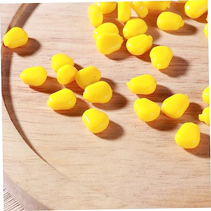 Happyyami 50pcs Artificial Corn Bream Lures Realistic Simulation Floating Baits Carp Fishing Bait Sweet Corn Taste