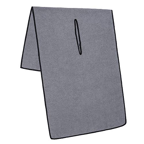 Mile High Life | Pro Tour Caddy Towel | 17" x 40" with 8" Center Slit | Premium Microfiber Waffle Texture - color: Dark Gray, size: 16" x 30"