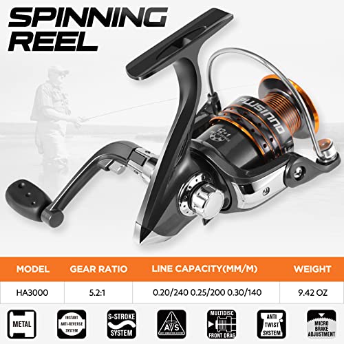 PLUSINNO Fishing Rod, Telescopic Fishing Rod and Reel Combo, Collapsible Travel Fishing Pole Rod Starter Kit, Carbon Fiber Fishing Rods and 12 +1 Bearings Stainless Steel, Fishing Gifts for Men Adults - color: 2PACK Full Kit with Carrier Case, size: 2.4m