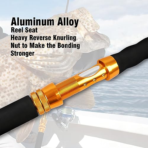 Fiblink Saltwater Jigging Spinning Rod 1-Piece Heavy Jig Fishing Rod (30-50 lb/50-80 lb/80-120 lb, 5 Feet 6 Inch) - style: 5'6" - 30-50lbs - 1pc
