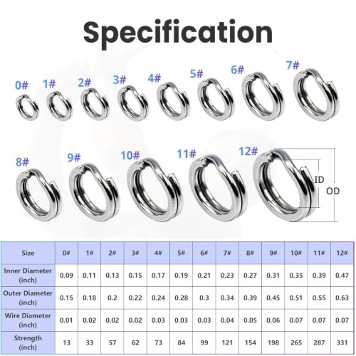 Fishing Split Rings - 100Pcs Stainless Steel Lure Ring for Link Fishing Hooks Heavy Duty Saltwater Terminal Tackle Connector - color: 99pcs_silver