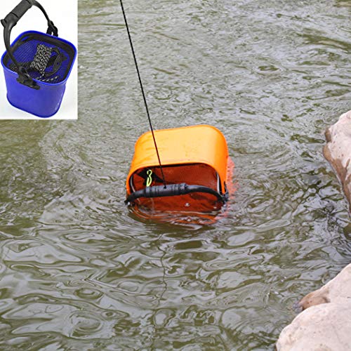 Toasis Live Fishing Bait Bucket 11L 2.9Gal EVA Fish Bucket - color: Blue