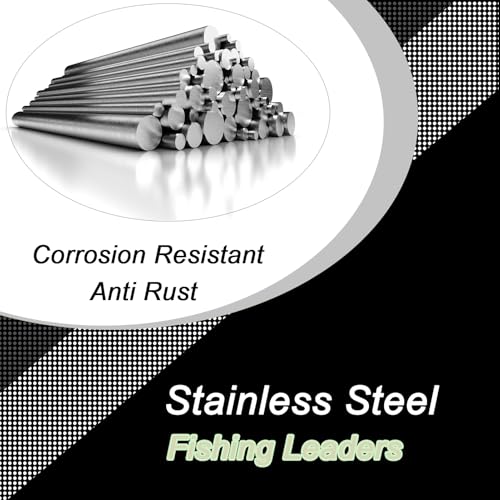 QISHUO Rigs Stainless Fishing Leader Steel High Strength Fishing Leader Saltwater Fishing Freshwater Wire Leaders Lures White Nickel - size: Size #3 (9.8in-40lb) 30pcs