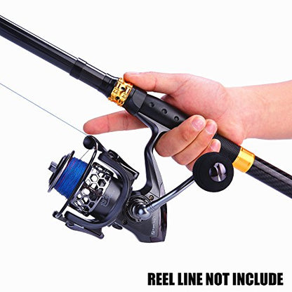 Sougayilang Telescopic Fishing Rod – 24 Ton Carbon Fiber Ultralight, Portable Retractable Handle, CNC Reel Seat, Stainless Steel Guides for Bass, Trout, Salmon, Panfish - color: 3.3m/10.9ft