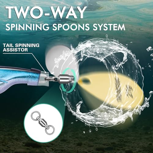 TRUSCEND Swim or Jig Fishing Spinner Baits for Freshwater and Saltwater, Rooster Tail Fishing Lures for Trout Bass Walleye Crappie Salmon Pike, Blade Bait with Copper Blade - color: B1-3"-3/4oz