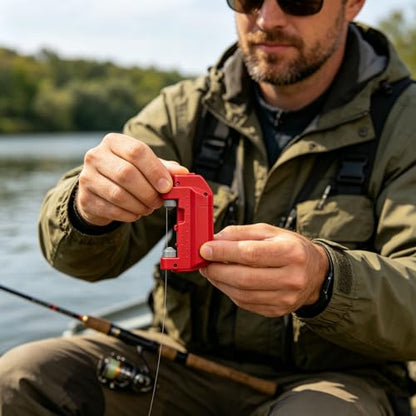 Electric Lure GT Knotter, Professional Fishing Tool, 2026 Upgraded Fishing Line Automatic Tying Device, Machine Tying Device Fishing Hook Tier Knots Lure Tool for Fishing Lovers - color: Red