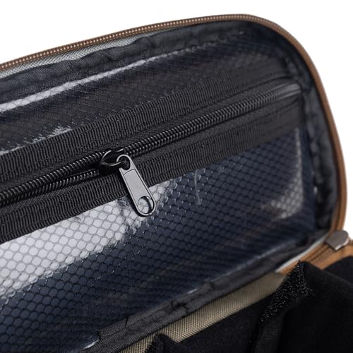 Raprance Fly Fishing Reel Case - Padded Tackle Organizer Bag with 2 Dividers, Water-Resistant Protective Gear Storage for Fishing Accessories